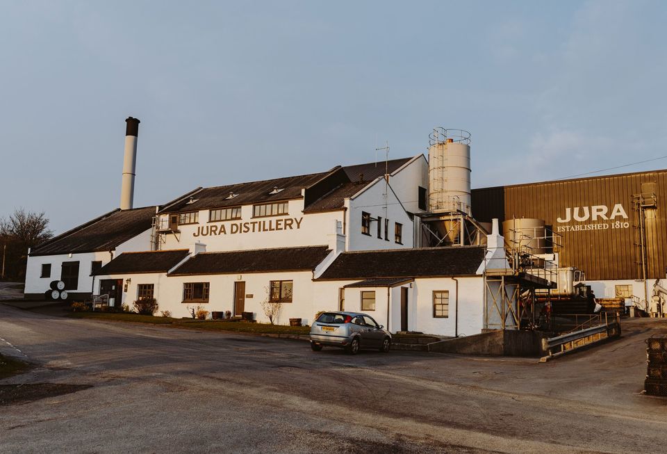 Large Jura Distillery At Sunset April